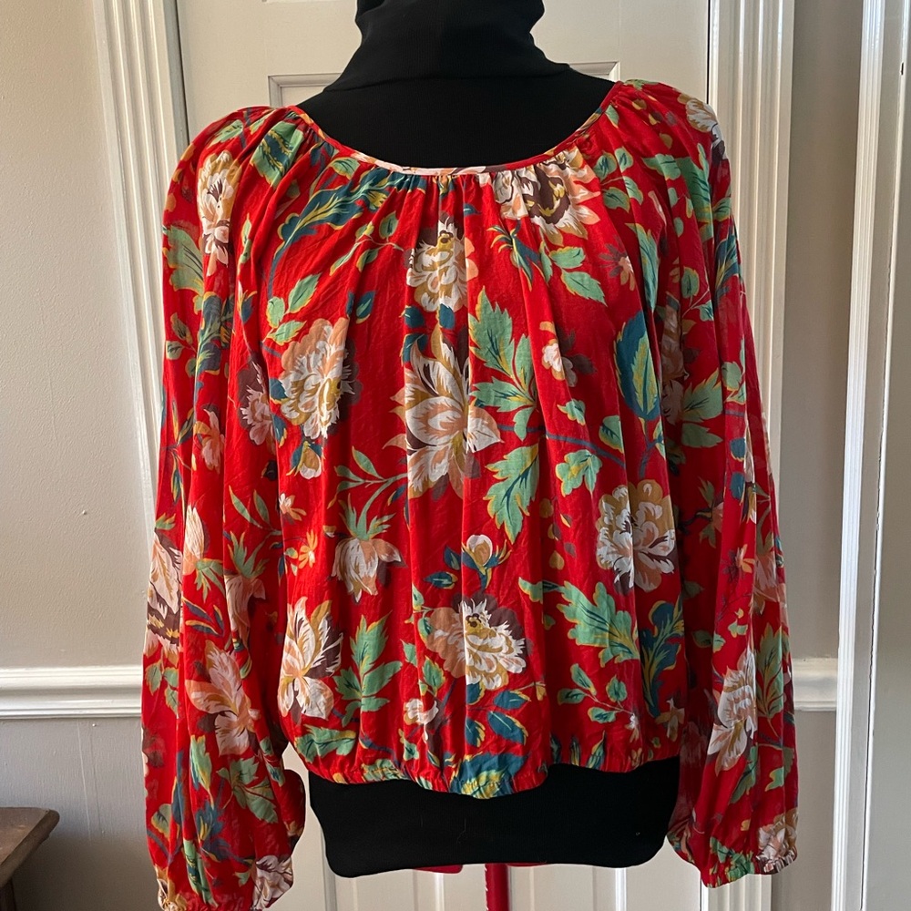 Anthropologie Maeve Floral top  Large